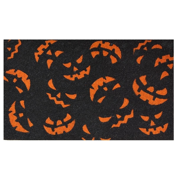 Configuracion 17 x 29 in. Scary Pumpkins Rectangular Doormat Black & Orange CO2830946 - main